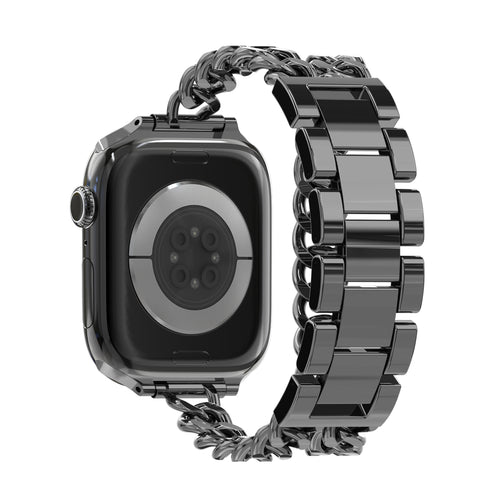 Bandz Bracelet acier 'Double Tour' Apple Watch (noir)