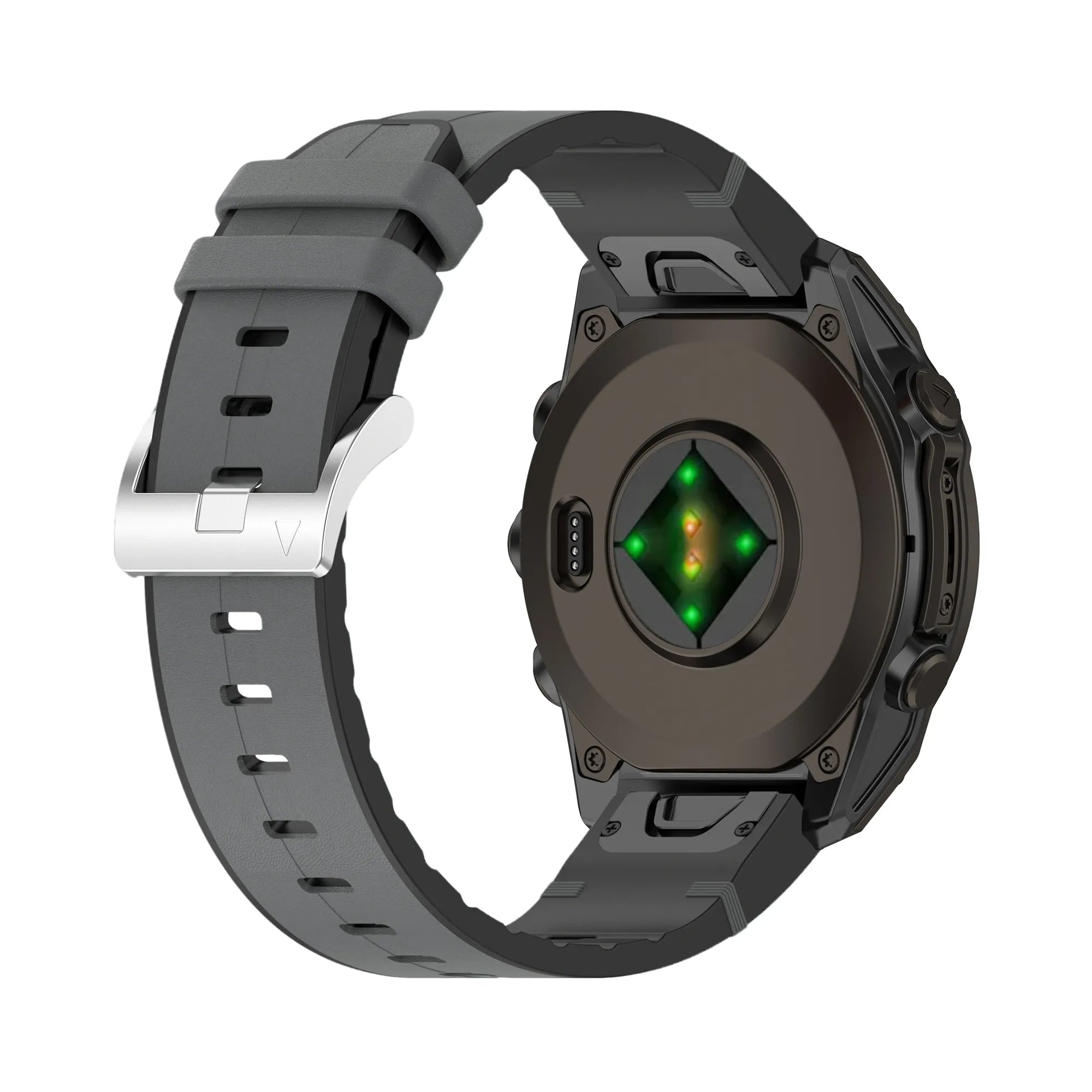 Bracelet cuir hybride Garmin D2 Delta PX (gris)