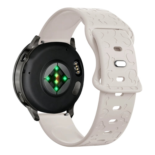 Bandz Bracelet silicone 'Léopard' Garmin Vivomove 3 (lumière stellaire)