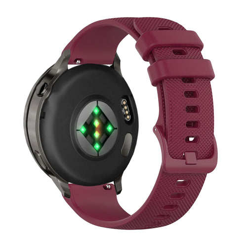 Bandz Garmin Vivomove Luxe Silicone Strap 'Premium' (Wine Red)