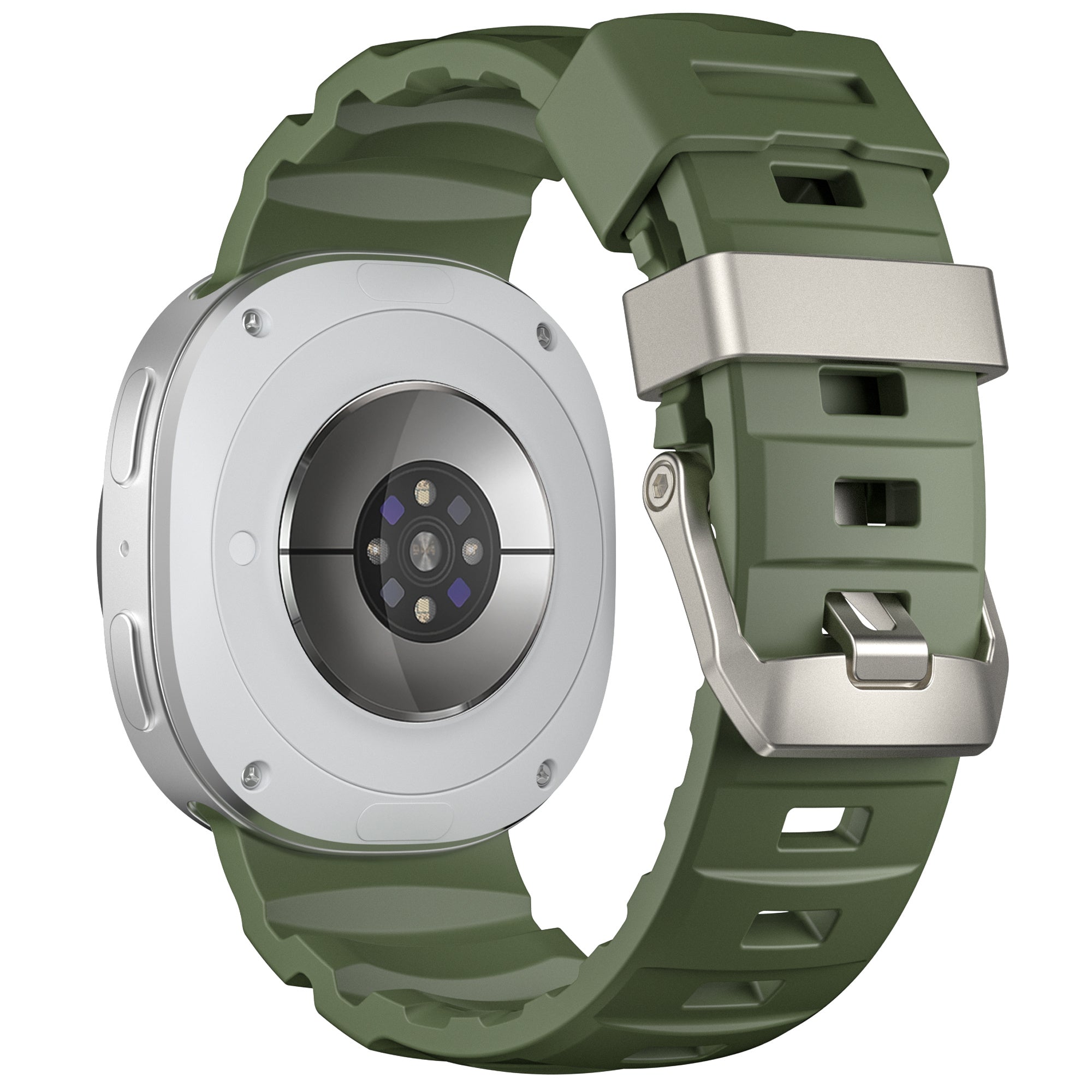 Bracelet silicone extreme Samsung Galaxy Watch 9 - 44mm (vert militaire)
