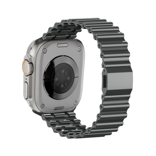 Bandz Bracelet acier 'Ocean' Apple Watch Premium (titane gris)