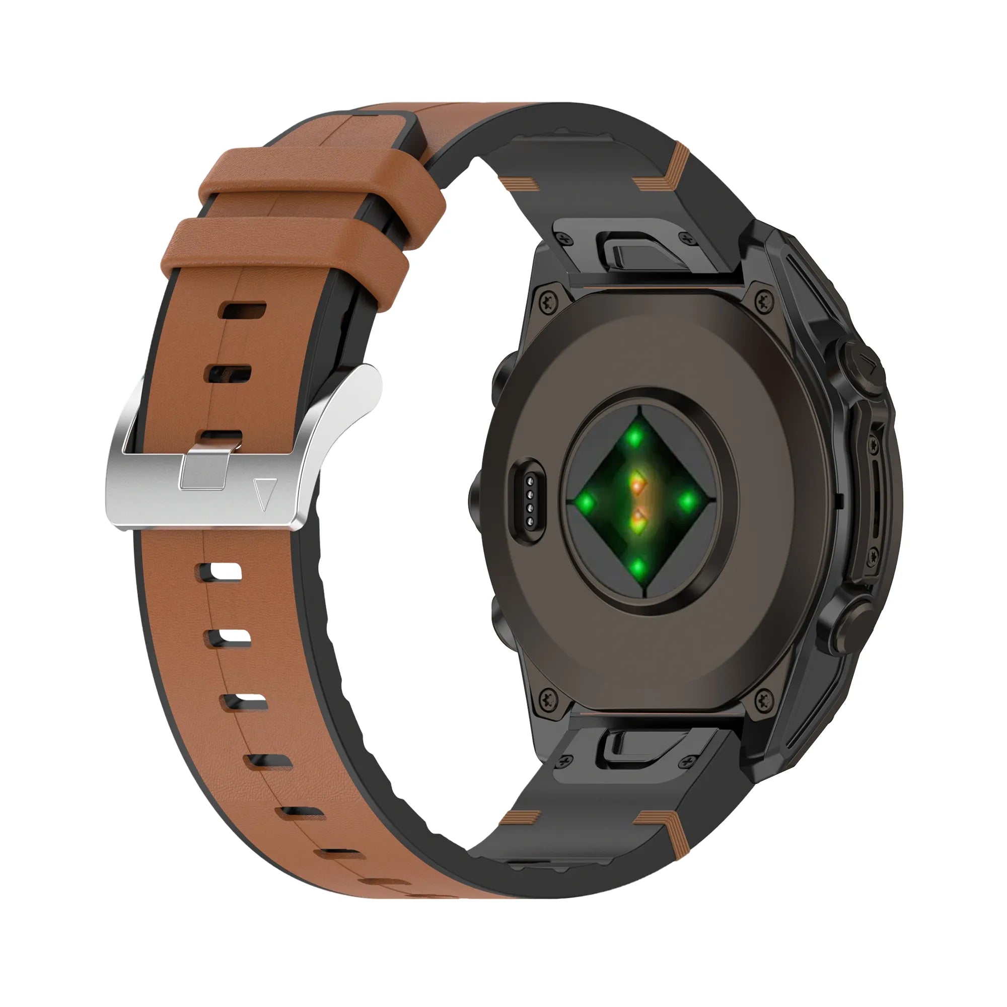 Amazfit T-Rex Ultra 2 Leather Hybrid Strap (Brown)