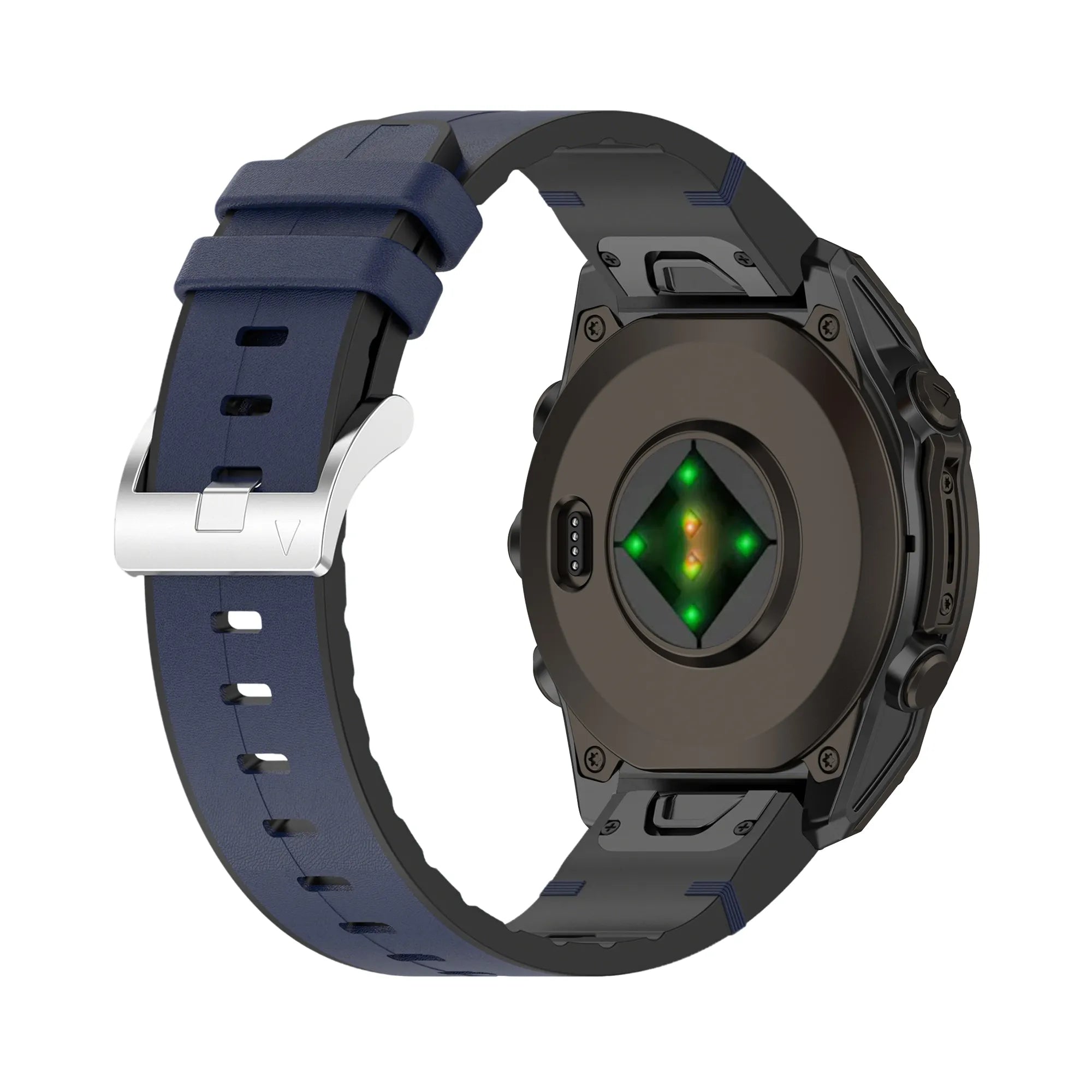 Bracelet cuir hybride Garmin D2 Delta PX (bleu)