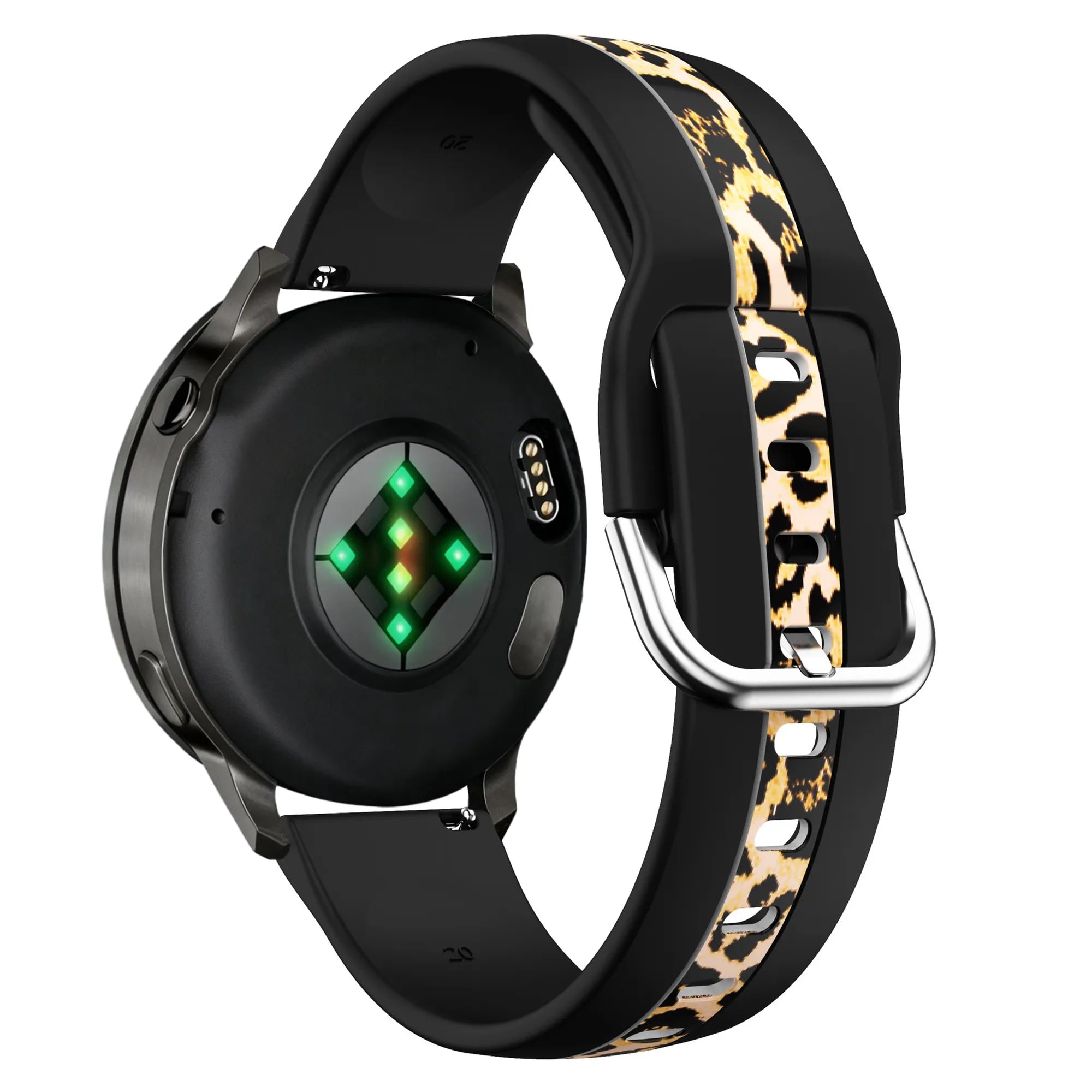 Bandz Bracelet dual léopard Huawei Watch GT 2 - 42mm (noir)