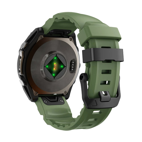 Garmin Fenix E Trail Silicone Strap (Dark Green)