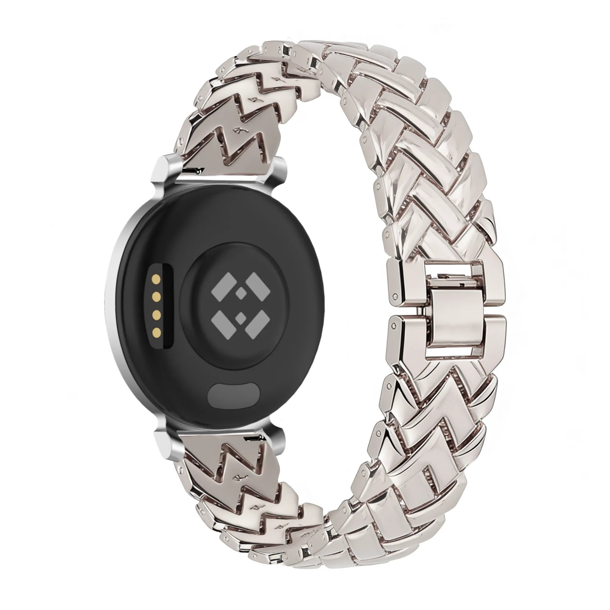 Bandz Bracelet metal 'V-Type' Pebble Round 2 - 14mm (lumière stellaire)