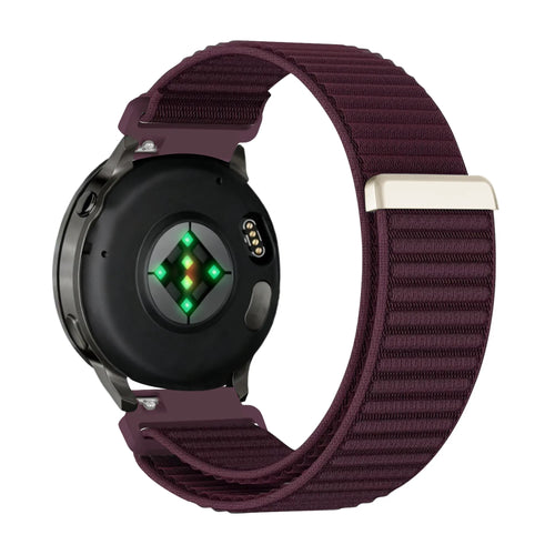 Bandz Garmin Vivoactive 5 Nylon Strap 'Wave' (Dark Purple)