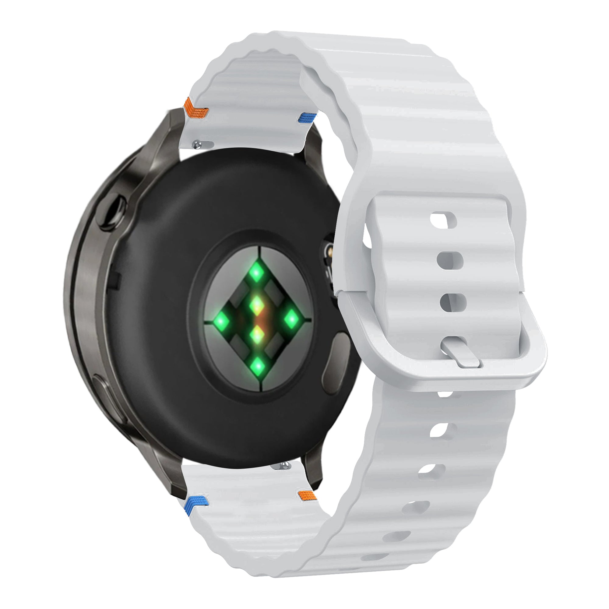 Bandz Bracelet silicone ondulé Garmin Venu 4 - 45mm (gris clair)