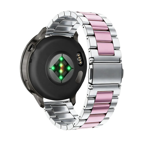 Bandz Bracelet acier 'Classic' Garmin Vivomove Sport (argent/rose)