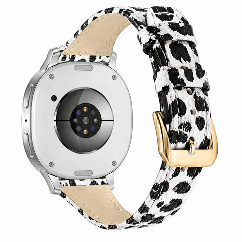 Leather Strap, leopard, on a watch, 3/4 rear view