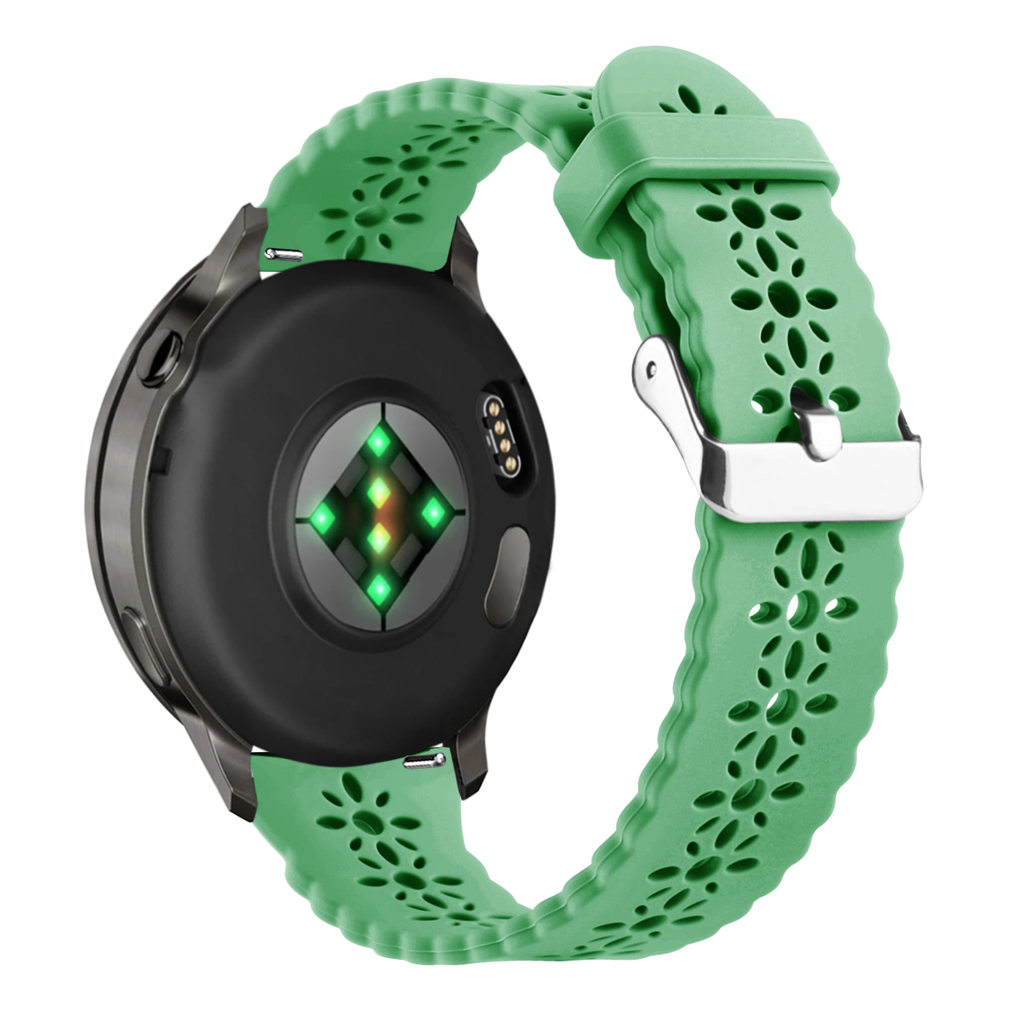 Bandz Garmin Venu 2 Plus Silicone Strap 'Lace' (Light Green)