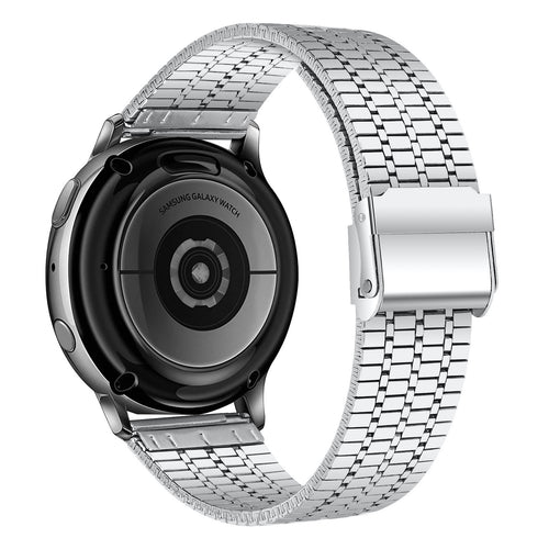 Fine Steel Strap, silver, on a watch, 3/4 rear view