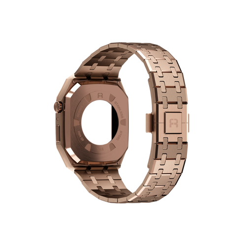 Reqior Apple Watch 45mm Case with Steel Strap (Rose Gold)