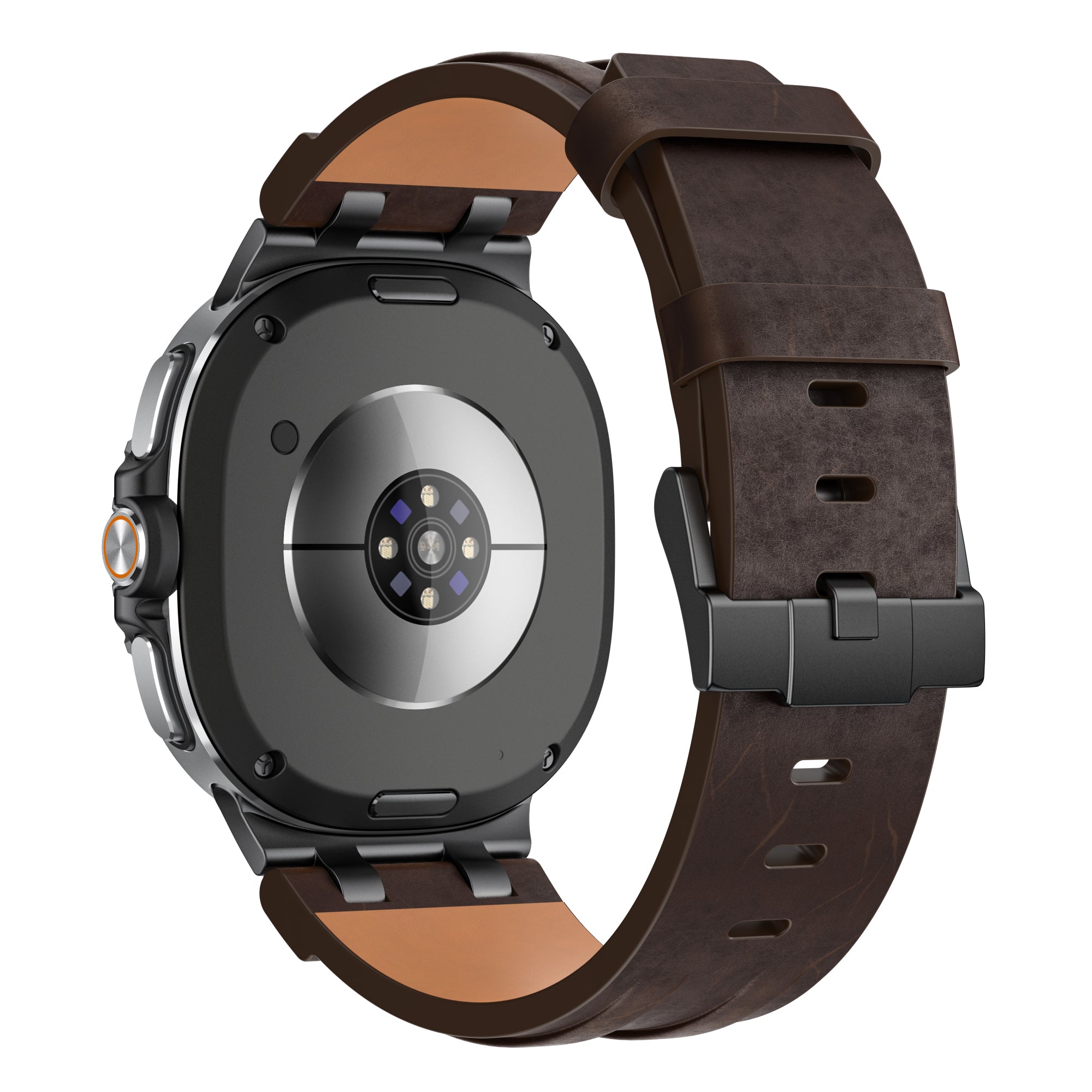 Bracelet cuir solide Samsung Galaxy Watch 8 - 40mm (marron café)
