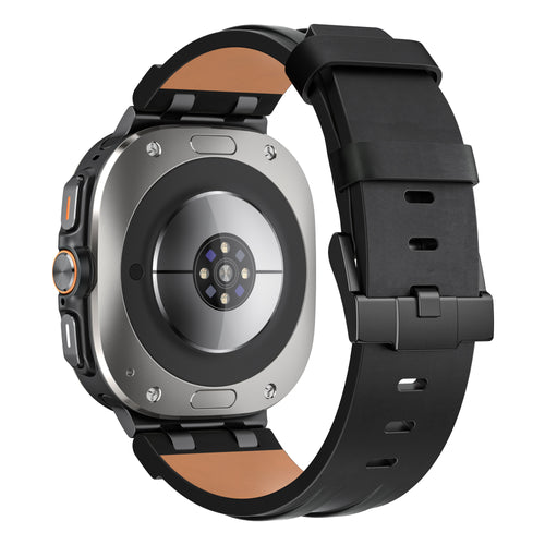 Bracelet cuir solide Samsung Galaxy Watch Ultra 2 (noir)
