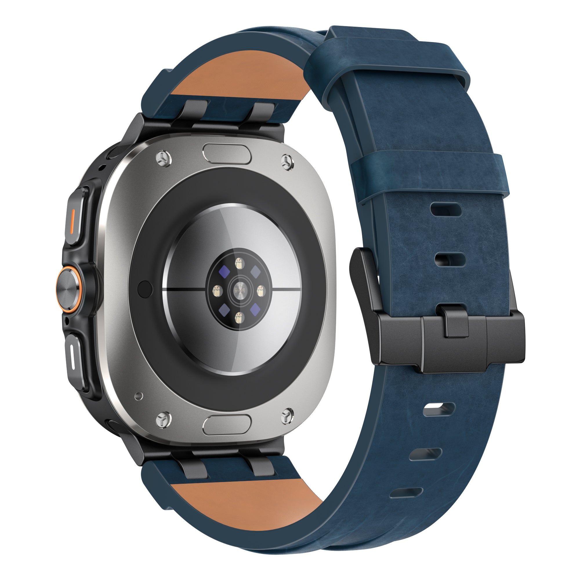 Bracelet cuir solide Samsung Galaxy Watch Ultra (bleu foncé)