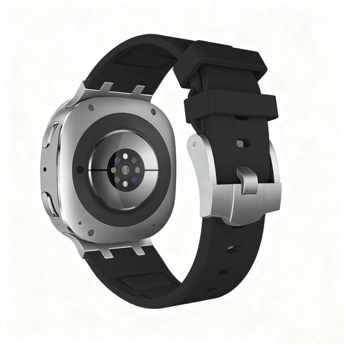 Bandz Samsung Galaxy Watch 9 - 44mm Silicone Strap 'Luxe Liquid' (Black)