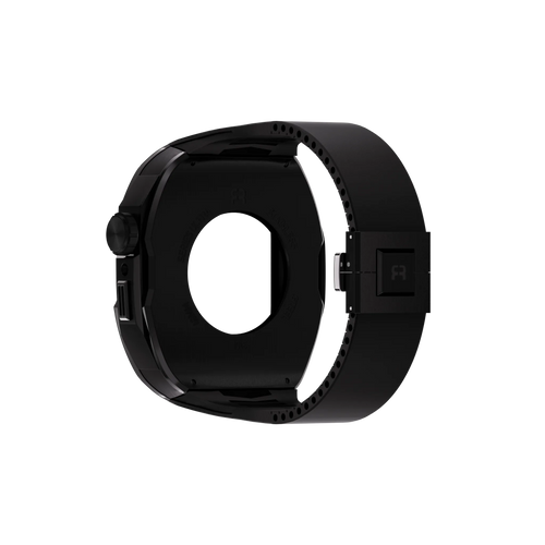 Reqior Apple Watch 45mm Case with Rubber Strap (Black)