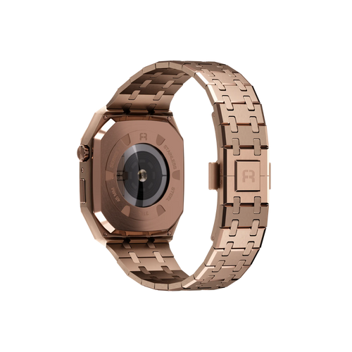 Reqior Apple Watch 45mm Case with Steel Strap (Rose Gold)