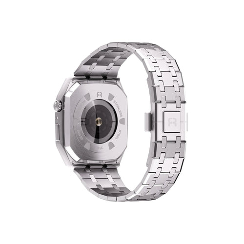 Reqior Boîtier avec bracelet en acier Apple Watch 45mm (argent)