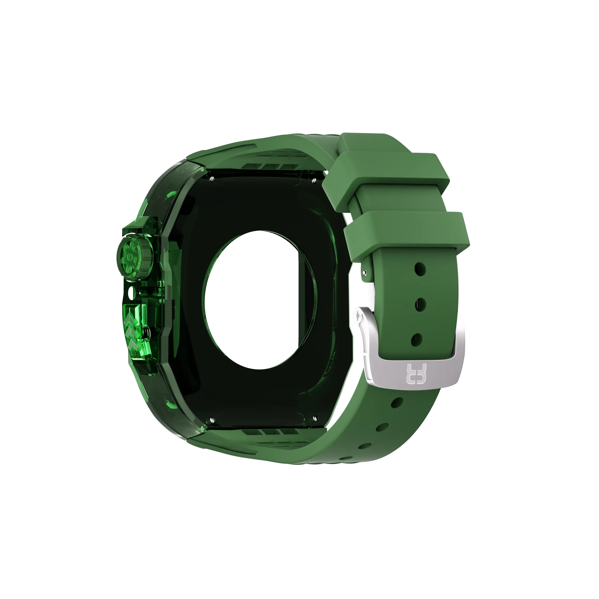 Reqior Apple Watch 45mm Polymer Case with Rubber Strap (Green)