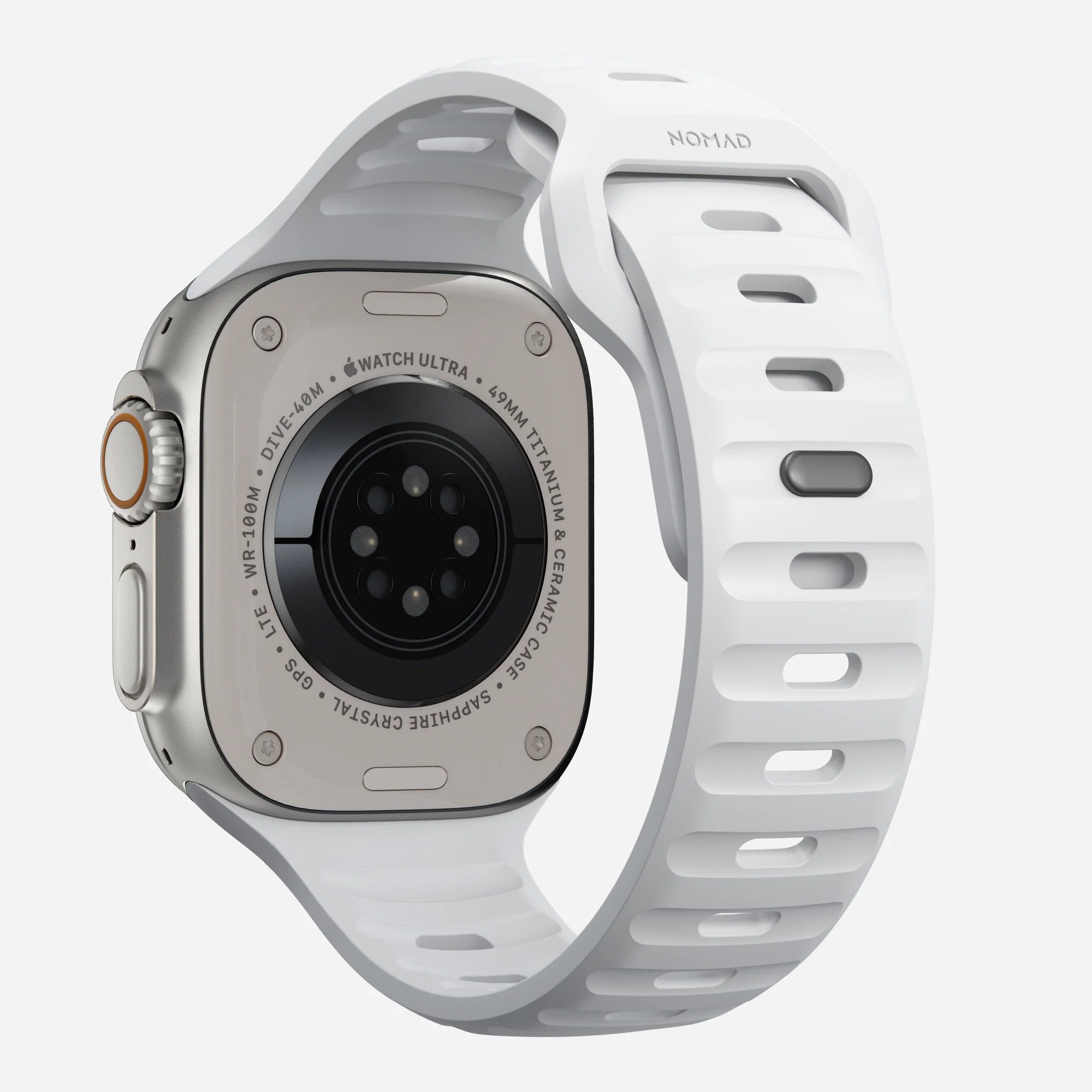 Nomad Bracelet silicone sport Apple Watch (blanc)