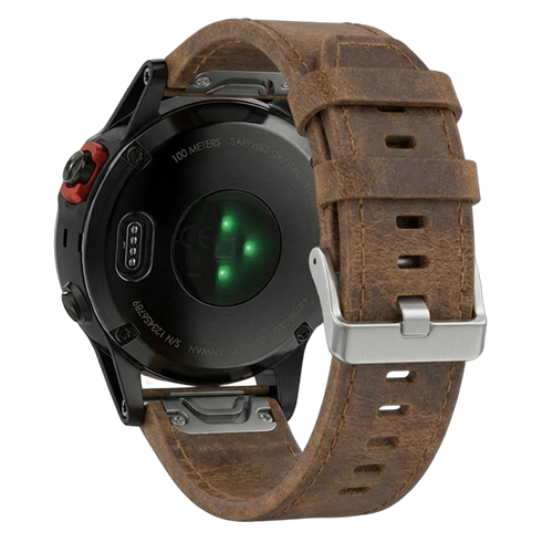 Bracelet cuir Garmin Fenix 7 (marron)