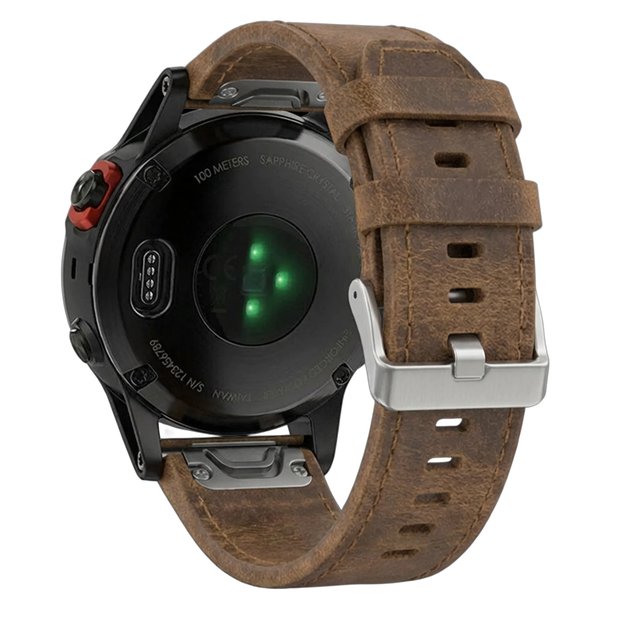 Bracelet cuir Garmin Fenix 7 (marron)