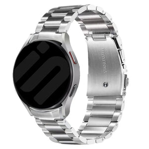 Titanium Strap, silver, on a watch, 3/4 rear view