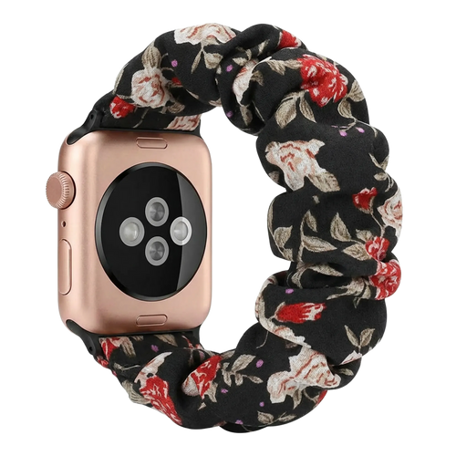 Bracelet chouchou Apple Watch (fleurs)