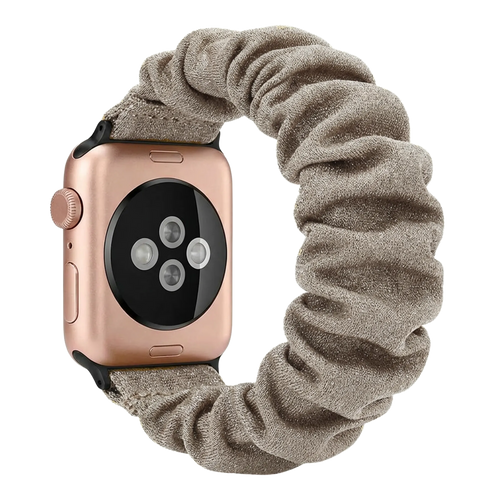 Apple Watch Scrunchie Strap (Shiny Beige)