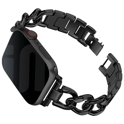 Bracelet chaîne acier Apple Watch (noir)