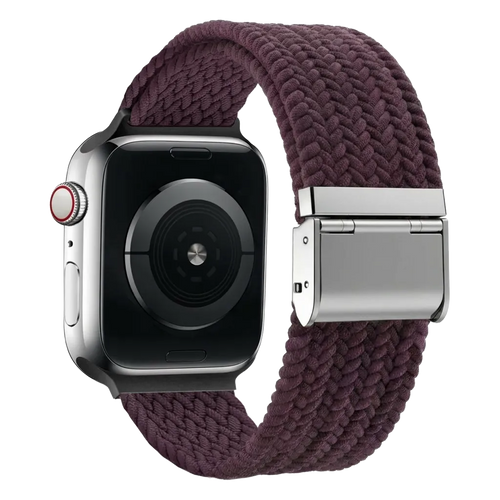 Bracelet tressé Apple Watch (cerise noire)