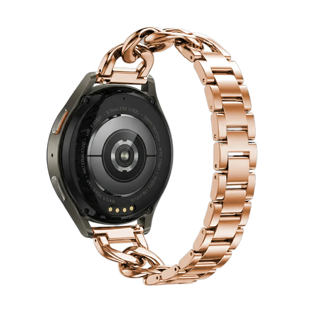 Bracelet chaîne acier Huawei Watch GT 2 42mm (or rose)