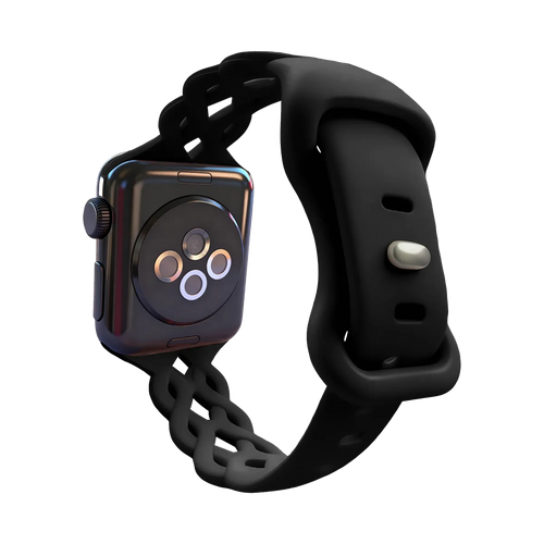Bandz Apple Watch Silicone Strap 'Braided' (Black)