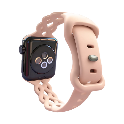 Bandz Bracelet silicone tissé Apple Watch (rose sable)
