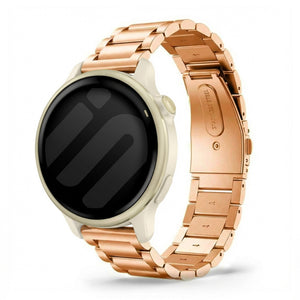Steel Strap, rose gold, on a watch, 3/4 rear view
