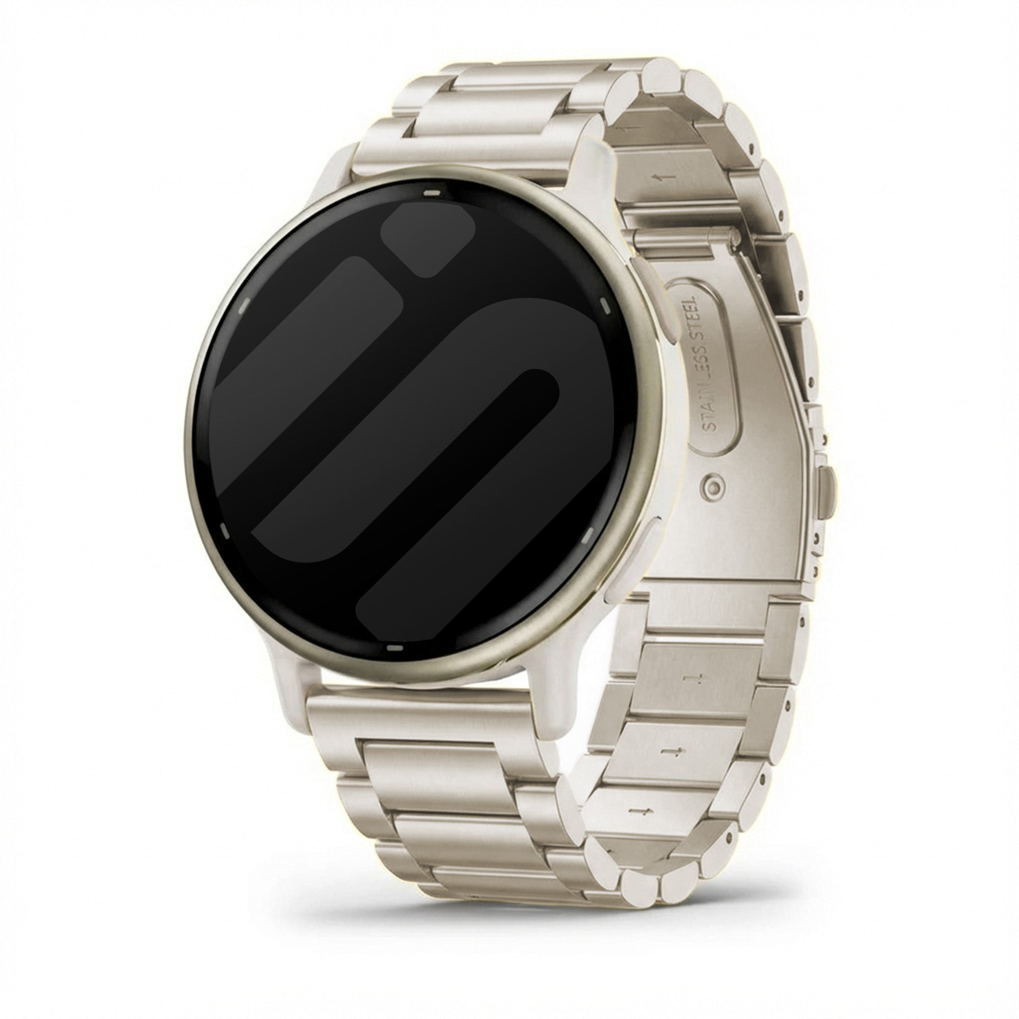 Bracelet acier Garmin Vivoactive 5 (lumière stellaire)