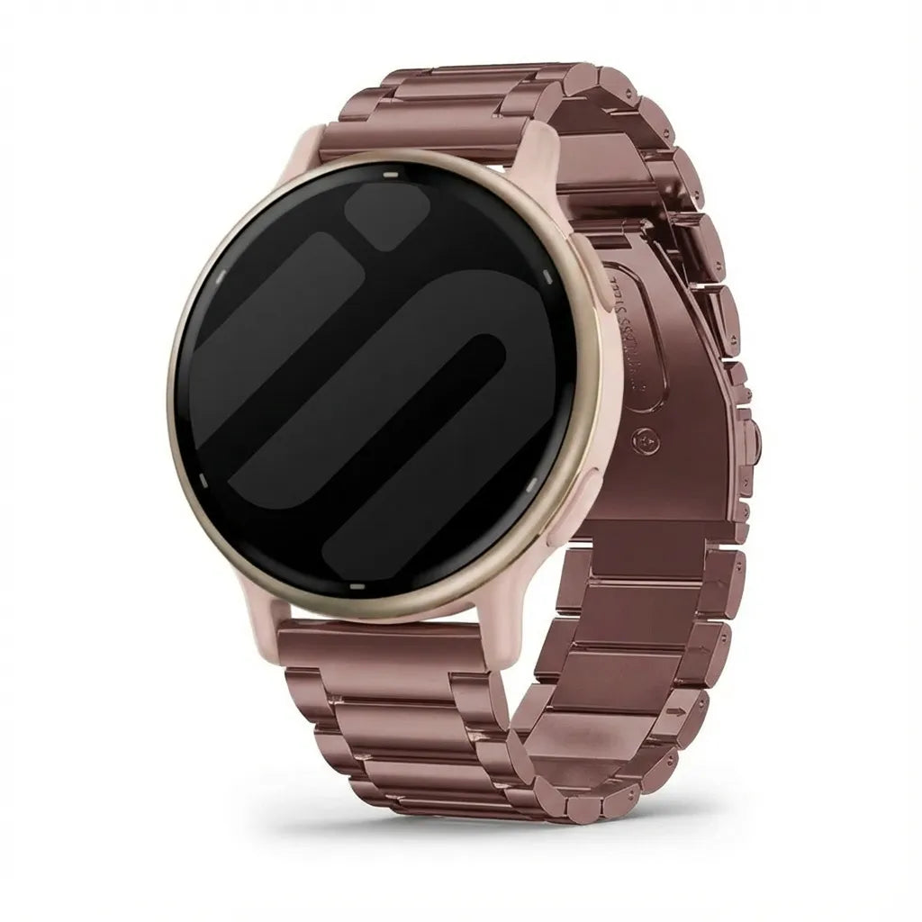 Bracelet acier Garmin Vivoactive 5 (brun bronze)