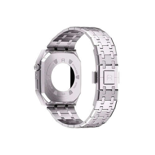 Reqior Boîtier avec bracelet en acier Apple Watch 45mm (argent)
