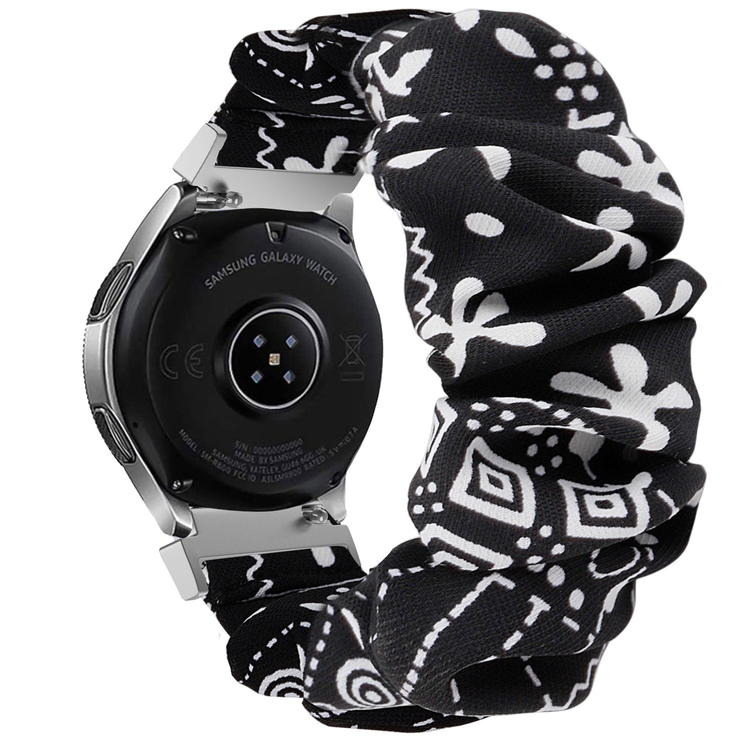 Samsung Galaxy Watch 6 Classic 43mm Scrunchie Strap (Black Mix)
