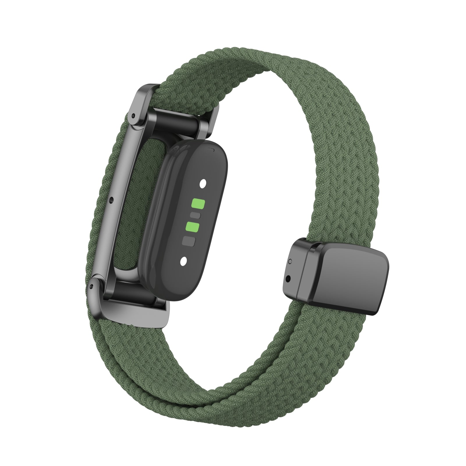 Bracelet tressé avec boucle en D Fitbit Air (vert militaire)