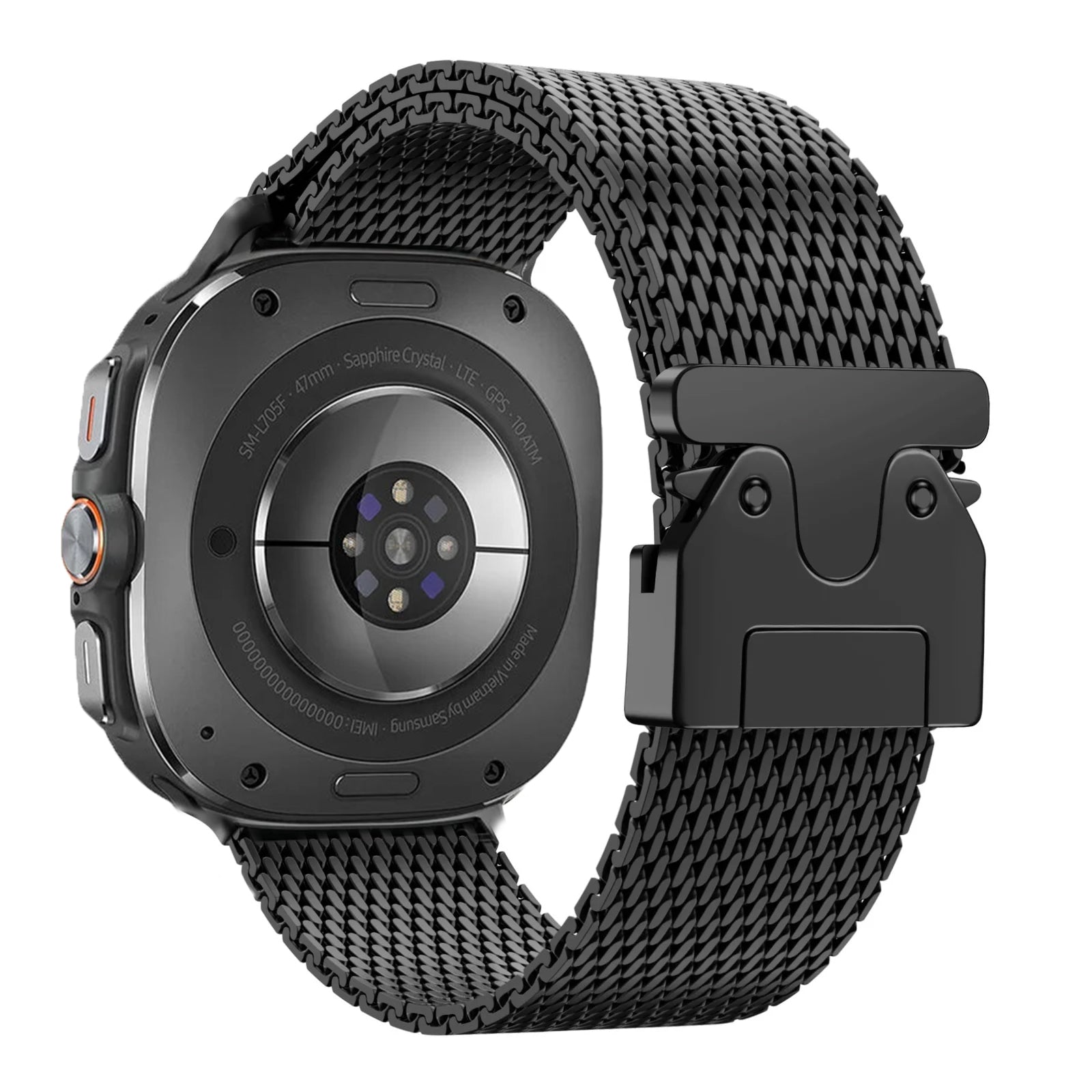 Bracelet milanaise avec boucle Samsung Galaxy Watch Ultra (noir)