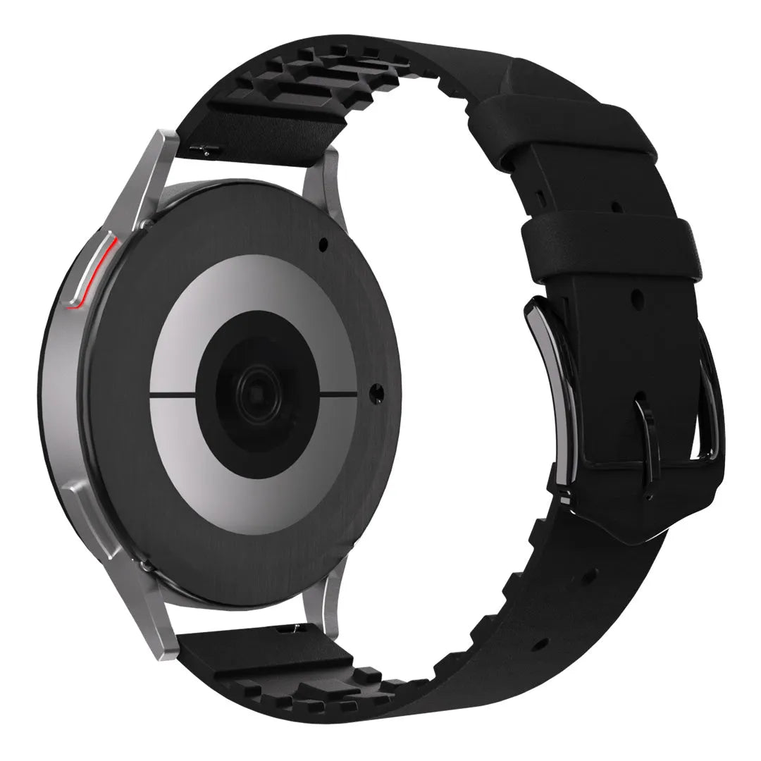 Bracelet cuir et silicone Coros Apex 2 (noir)