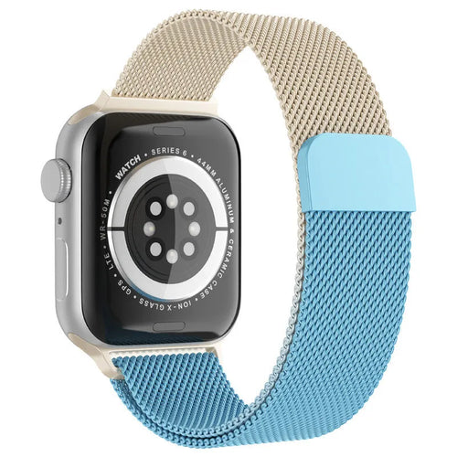 Milanese Strap, on a watch, 3/4 rear view