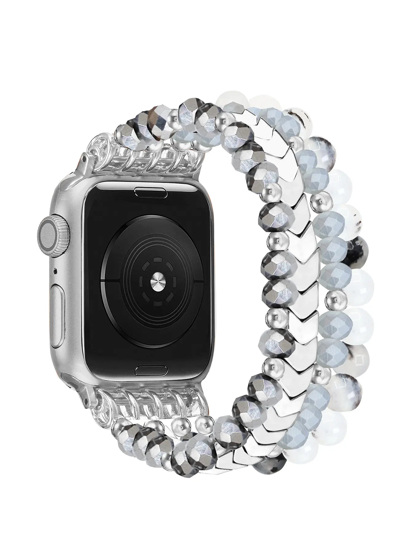 Apple Watch Beaded Strap (Silver)