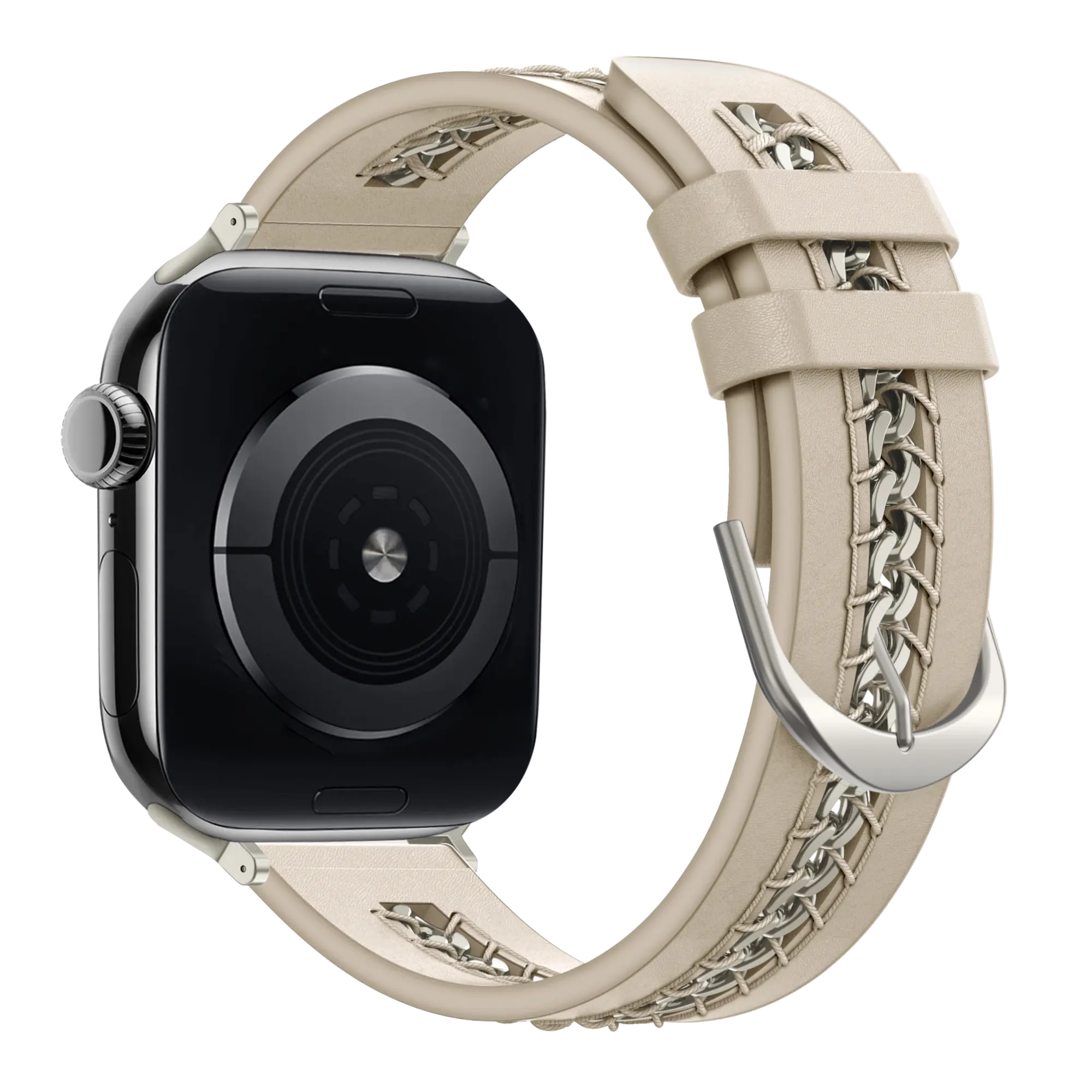 Bandz Bracelet cuir 'Chains' Apple Watch (beige)
