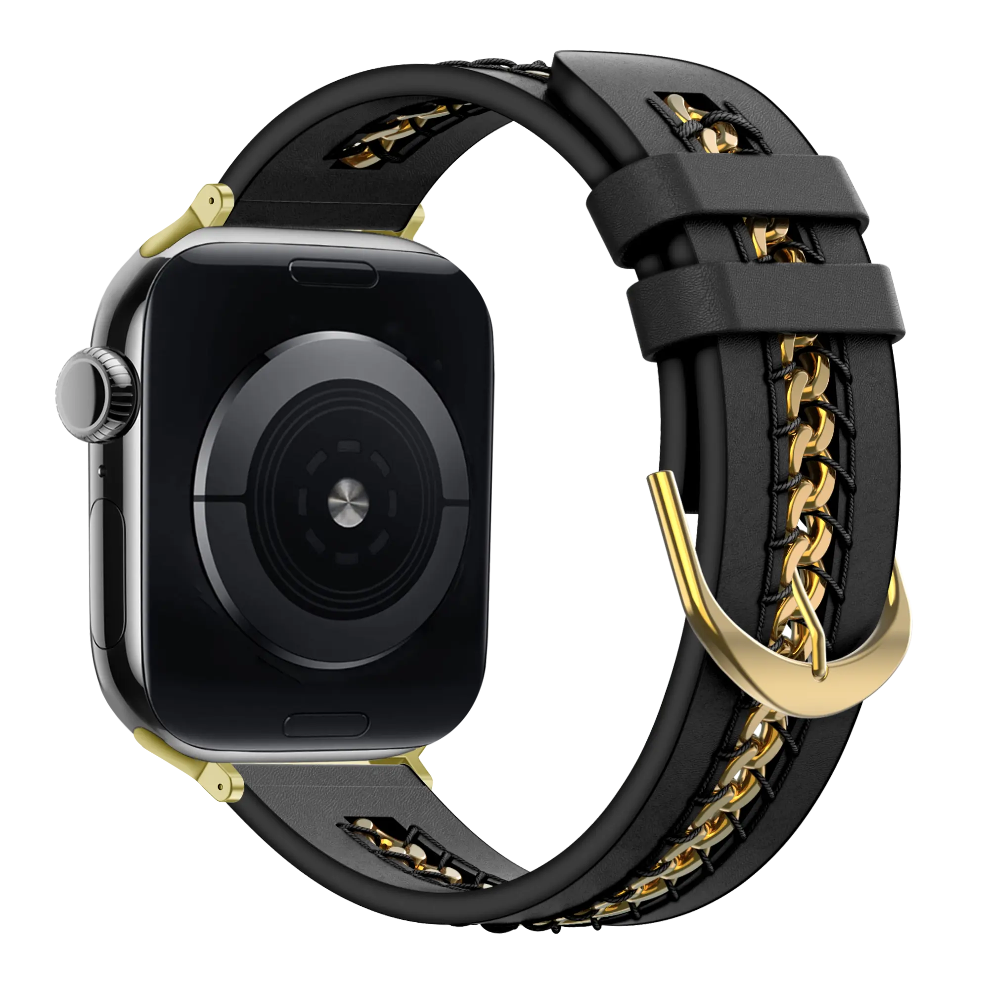 Bandz Bracelet cuir 'Chains' Apple Watch (noir)