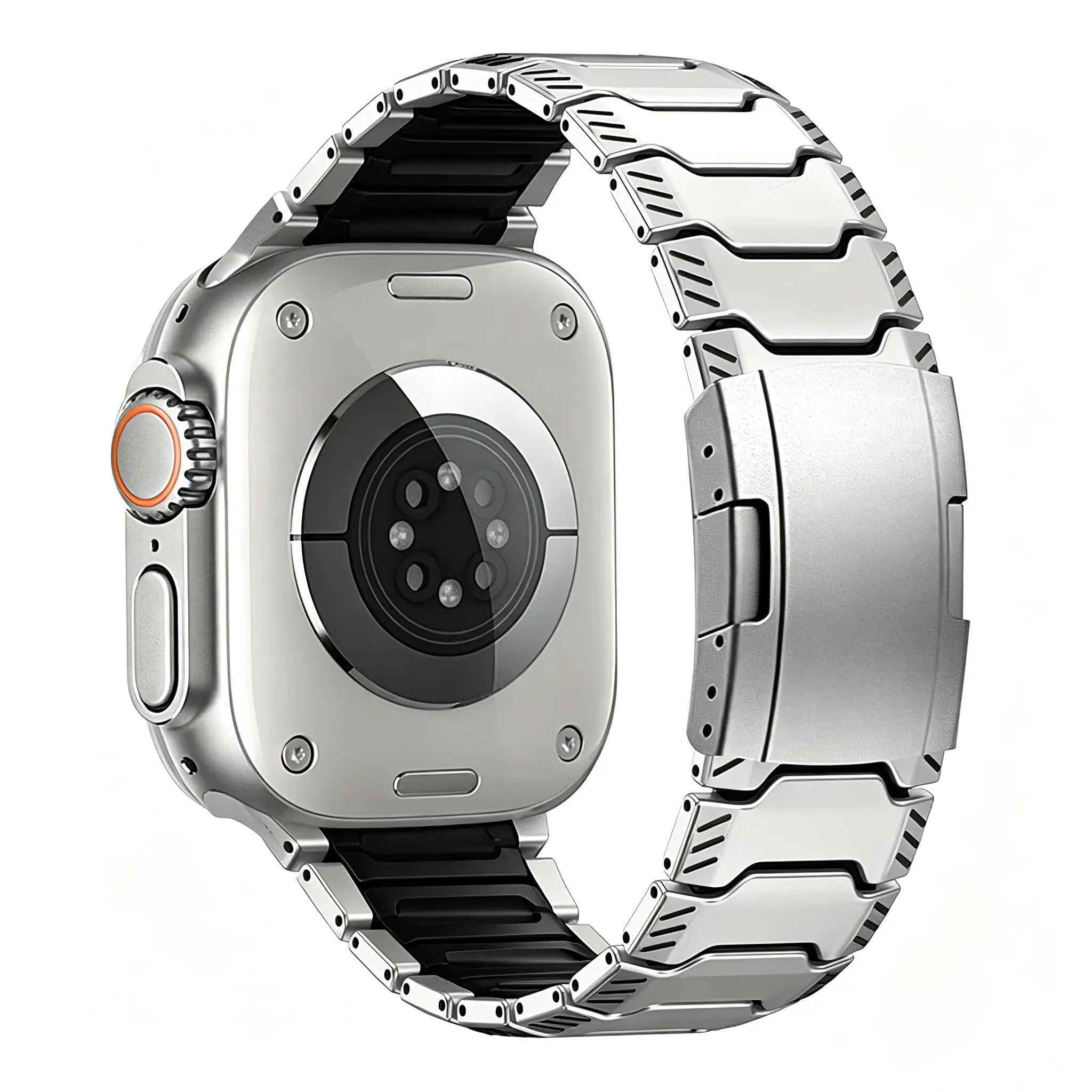 Apple Watch Mecha Titanium Hybrid Strap (Titanium/Black)